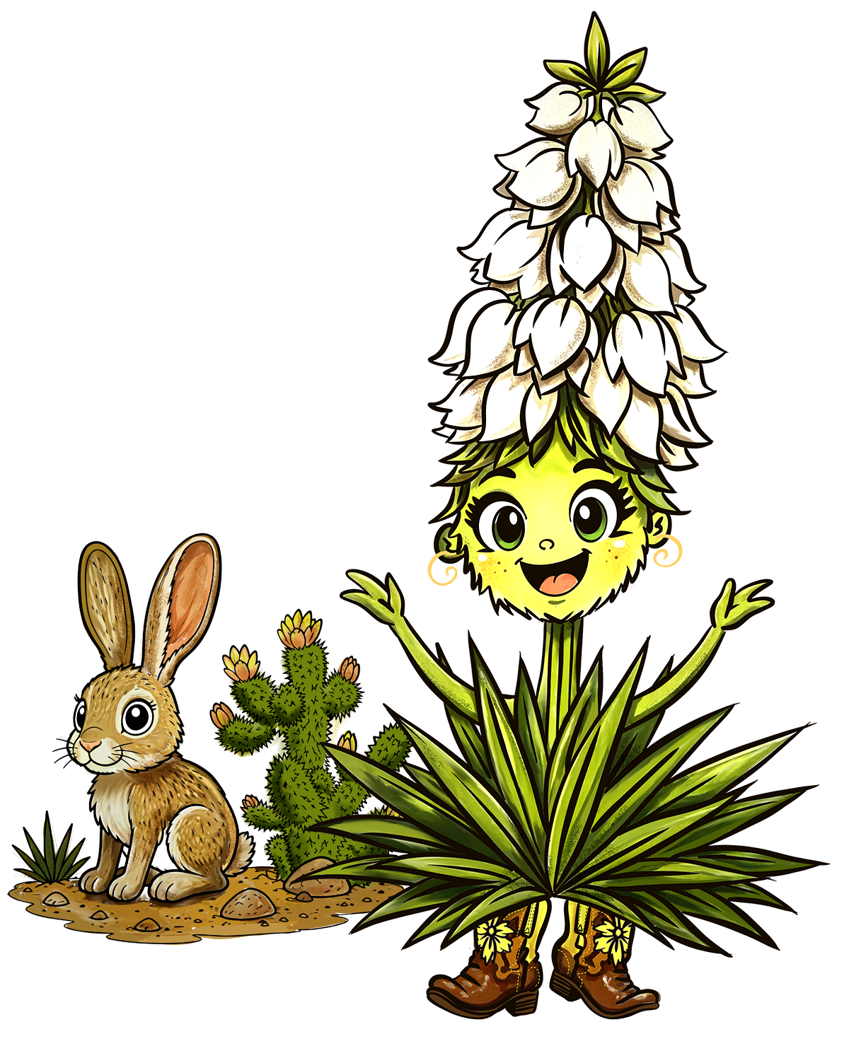 Happy Yucky the Yucka Character